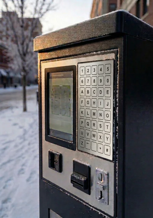 RNC 40-button solid-state keypad in a parking meter